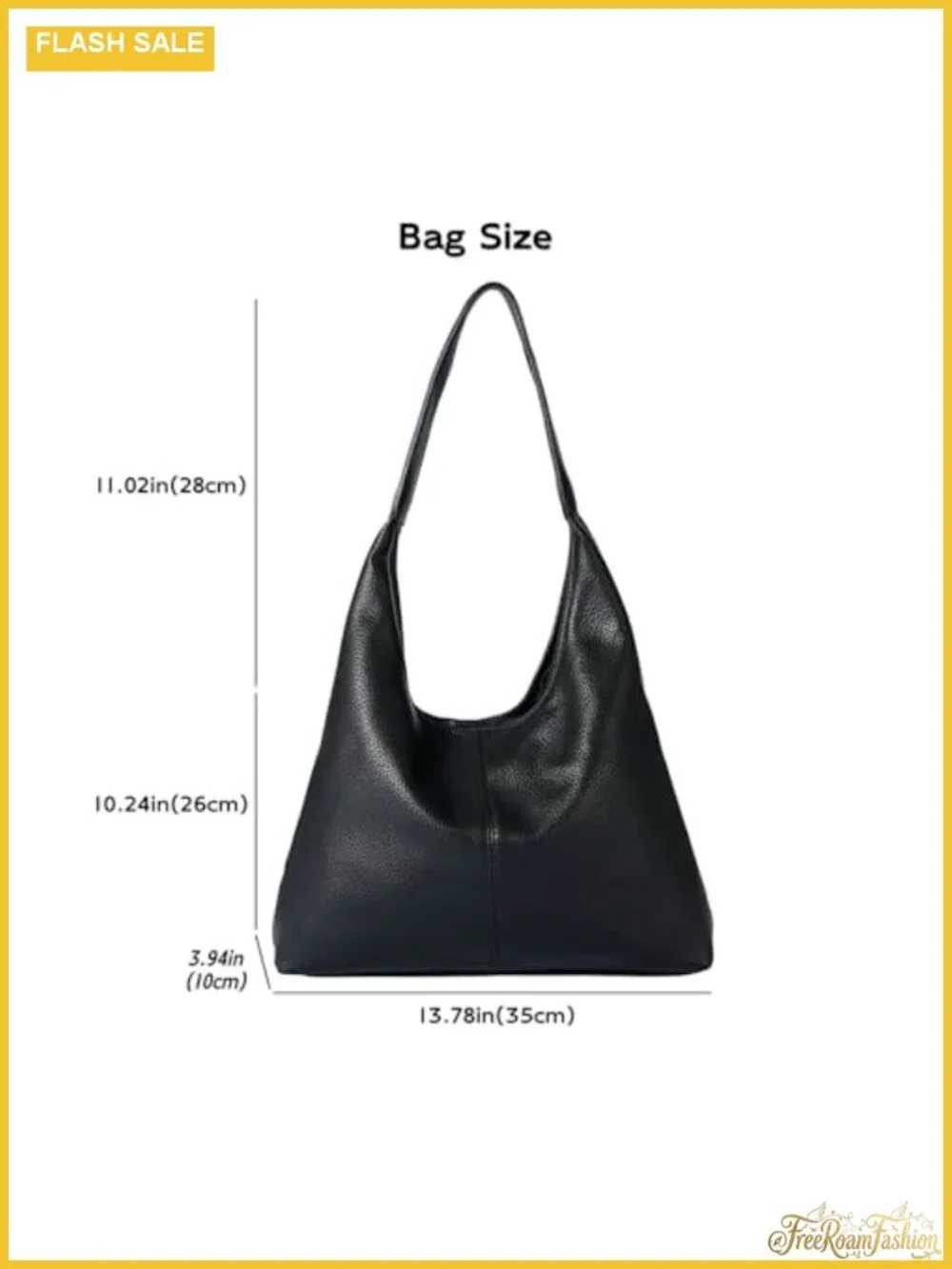 Women Large Hobo Shoulder Bag Vegan Leather Slouchy Tote Purse Work Travel